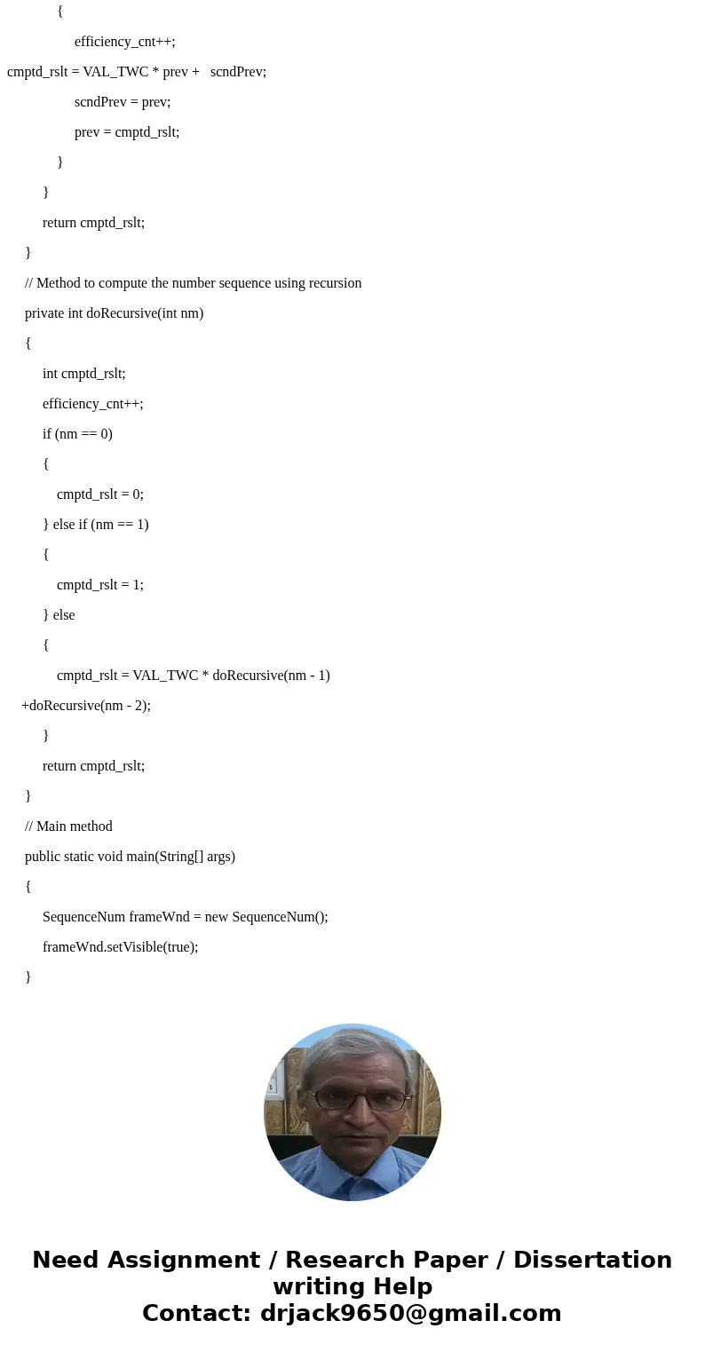 This programming project involves writing a program to calculate the terms of the following sequence of numbers: 0 1 2 5 12 29 ... where each term of the sequen