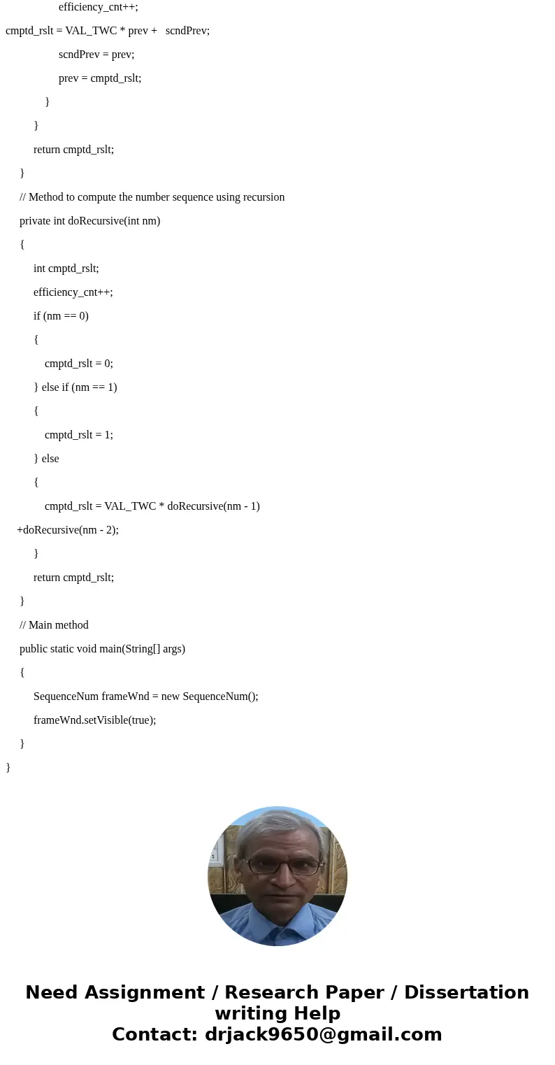 This programming project involves writing a program to calculate the terms of the following sequence of numbers: 0 1 2 5 12 29 ... where each term of the sequen