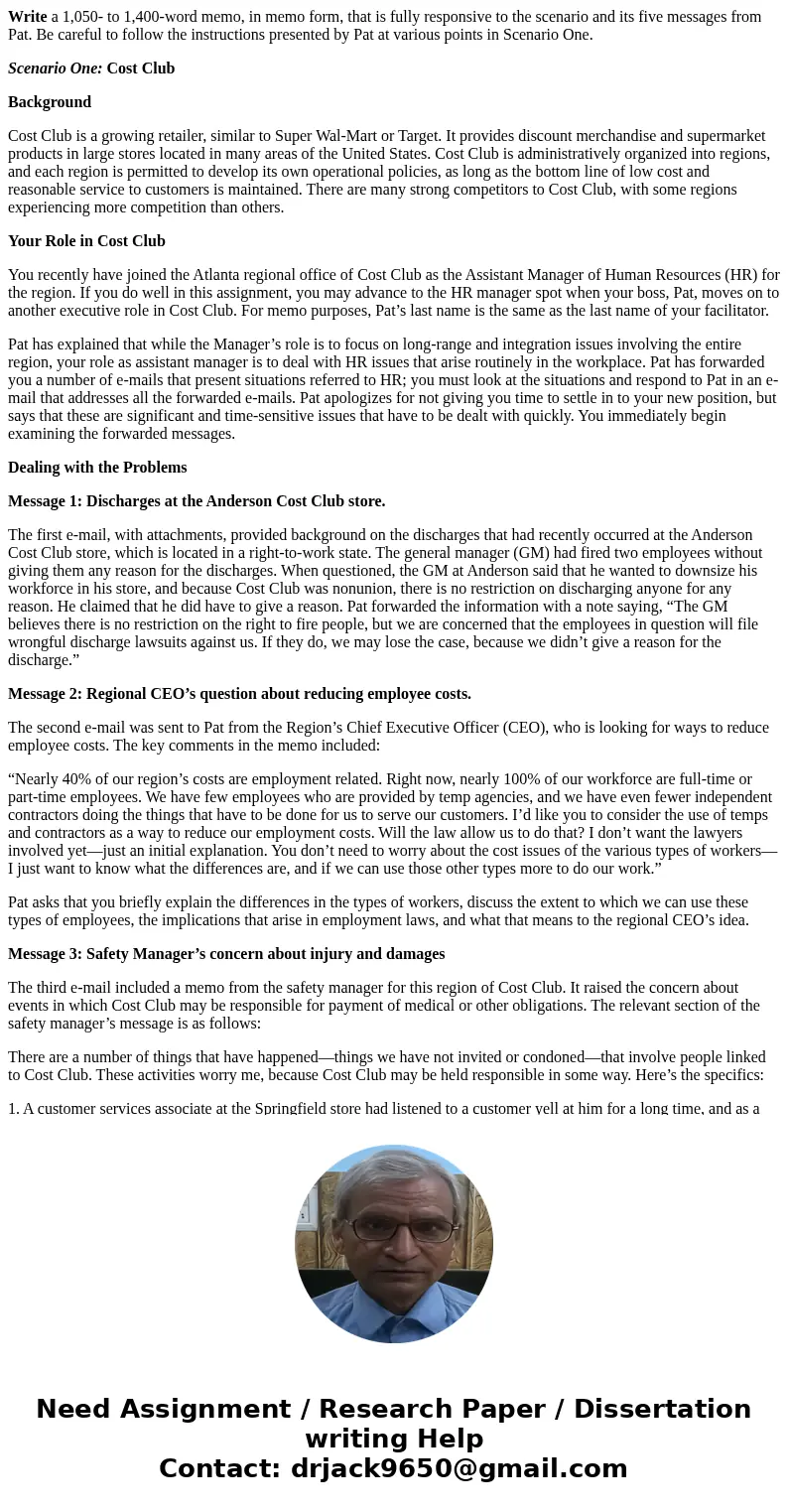 Write a 1,050- to 1,400-word memo, in memo form, that is fully responsive to the scenario and its five messages from Pat. Be careful to follow the instructions  Write a 1,050- to 1,400-word memo, in memo form, that is fully responsive to the scenario and its five messages from Pat. Be careful to follow the instructions
