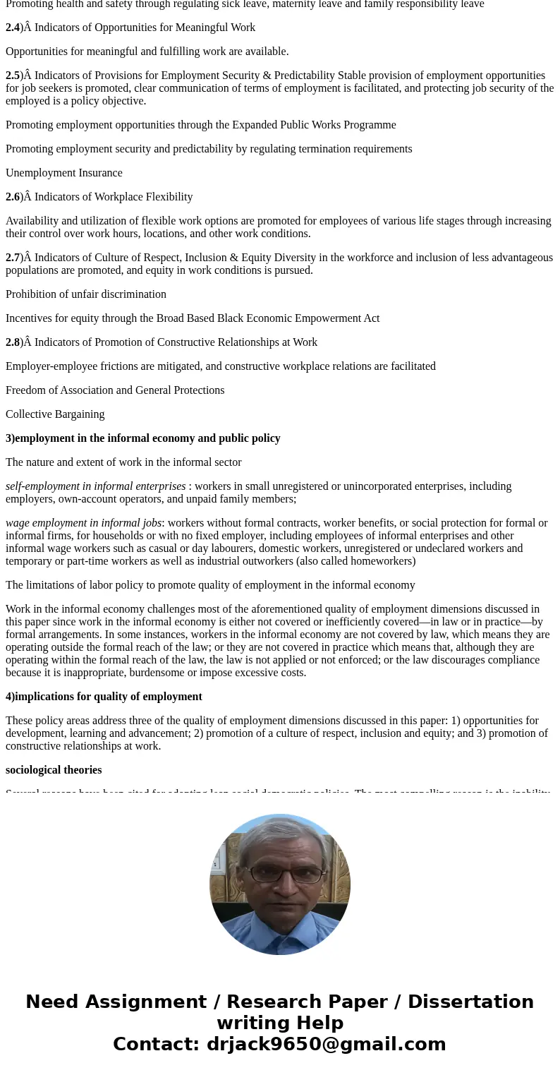 Write a short report (2 pages) detailing what you think are real issues associated with work and labor practices in contemporary South Africa. (b)Which sociolog Write a short report (2 pages) detailing what you think are real issues associated with work and labor practices in contemporary South Africa. (b)Which sociolog