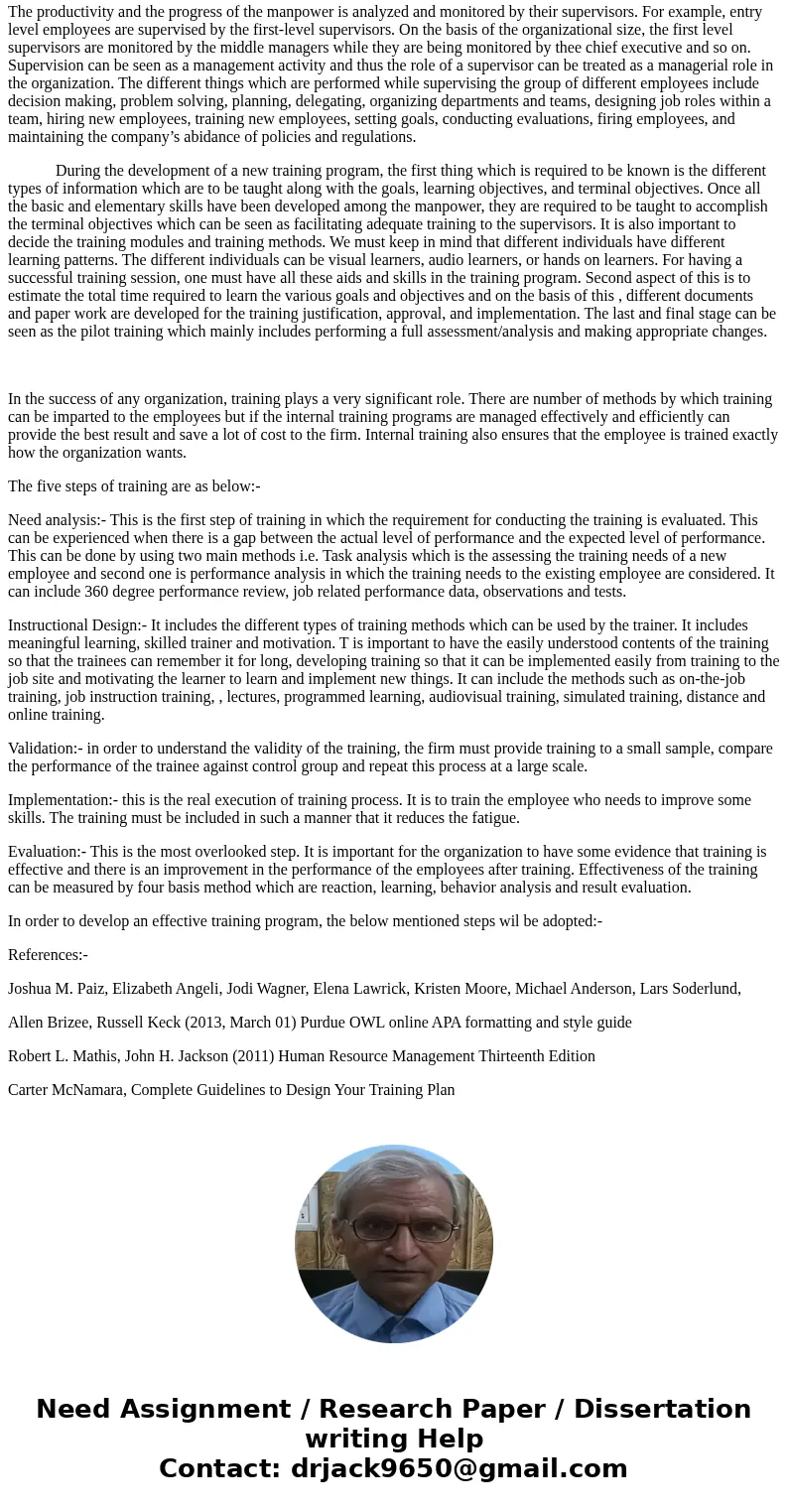 Write an essay on the topic of Staff training no less than three pages (Put from where did you get the information, put the references)SolutionTraining employee Write an essay on the topic of Staff training no less than three pages (Put from where did you get the information, put the references)SolutionTraining employee