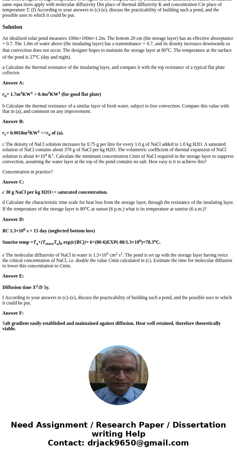 0 m of water above (the insulating layer) has a transmittance r 0.7, and its density increases downwards so that convection does not occur (see Fig. 4.6). The   0 m of water above (the insulating layer) has a transmittance r 0.7, and its density increases downwards so that convection does not occur (see Fig. 4.6). The