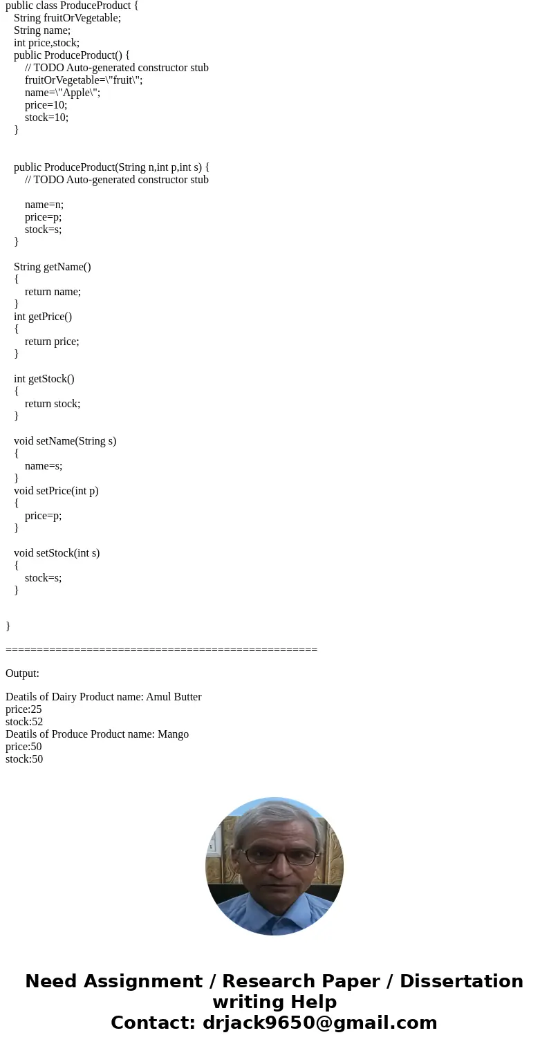 a. Dairy Product has-an instance variable, containsLactose, of type boolean which indicates whether it contains lactose or not. b. Produce Product has-an insta  a. Dairy Product has-an instance variable, containsLactose, of type boolean which indicates whether it contains lactose or not. b. Produce Product has-an insta