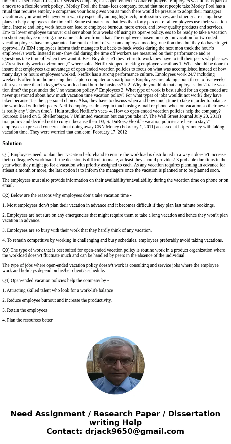 Answer case study questions without plagiarism. 484 Part 4 Social Respoliey and the Case 4 Learning in Practice Please Take Your Vacation! t to take it. work ha Answer case study questions without plagiarism. 484 Part 4 Social Respoliey and the Case 4 Learning in Practice Please Take Your Vacation! t to take it. work ha