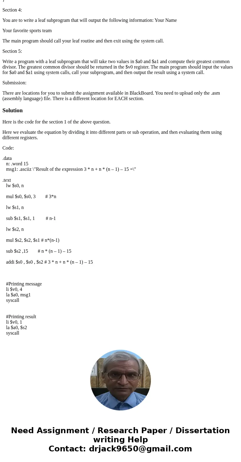 Assembly Language Programming. Due: Description: This project will be done in parts that will increase in complexity. Each portion is to be submitted online sep Assembly Language Programming. Due: Description: This project will be done in parts that will increase in complexity. Each portion is to be submitted online sep