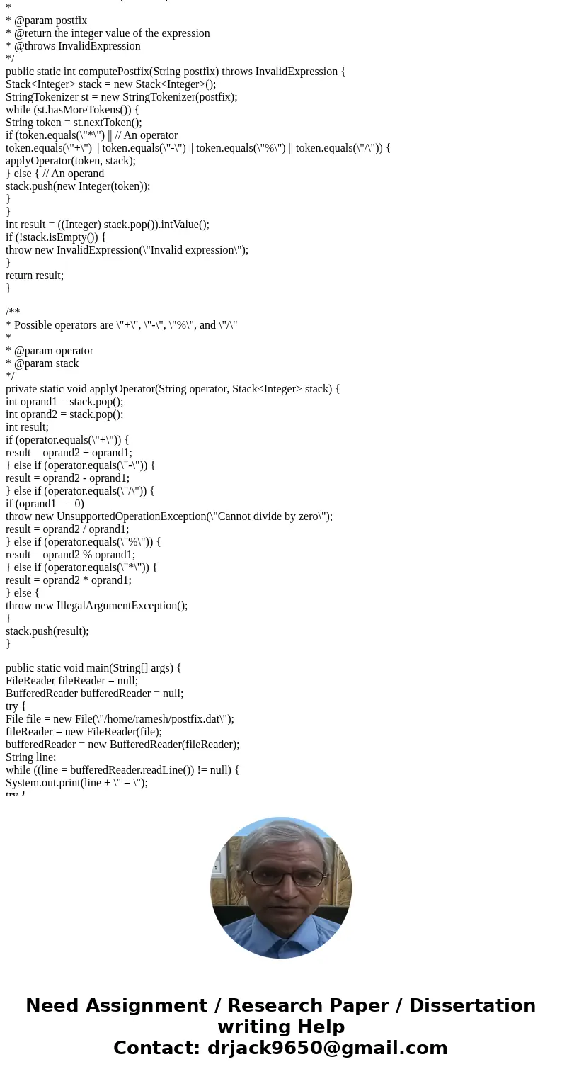 (a)Using java.util.stack to write a java program to validate and calculate the result of each arithmetic Expression from input file (infix.txt). All equations f (a)Using java.util.stack to write a java program to validate and calculate the result of each arithmetic Expression from input file (infix.txt). All equations f