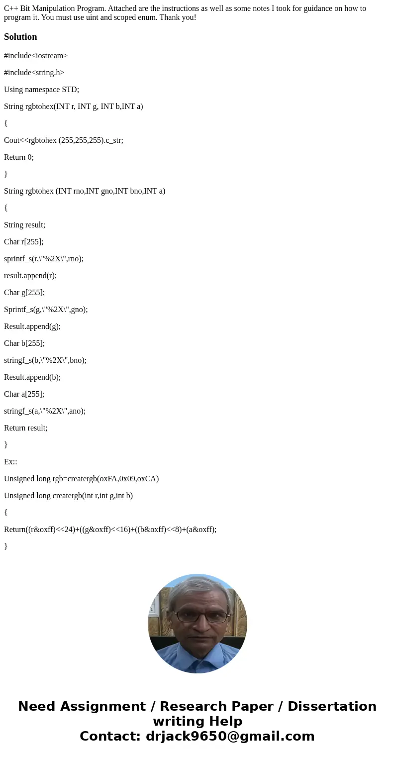 C++ Bit Manipulation Program. Attached are the instructions as well as some notes I took for guidance on how to program it. You must use uint and scoped enum. T C++ Bit Manipulation Program. Attached are the instructions as well as some notes I took for guidance on how to program it. You must use uint and scoped enum. T