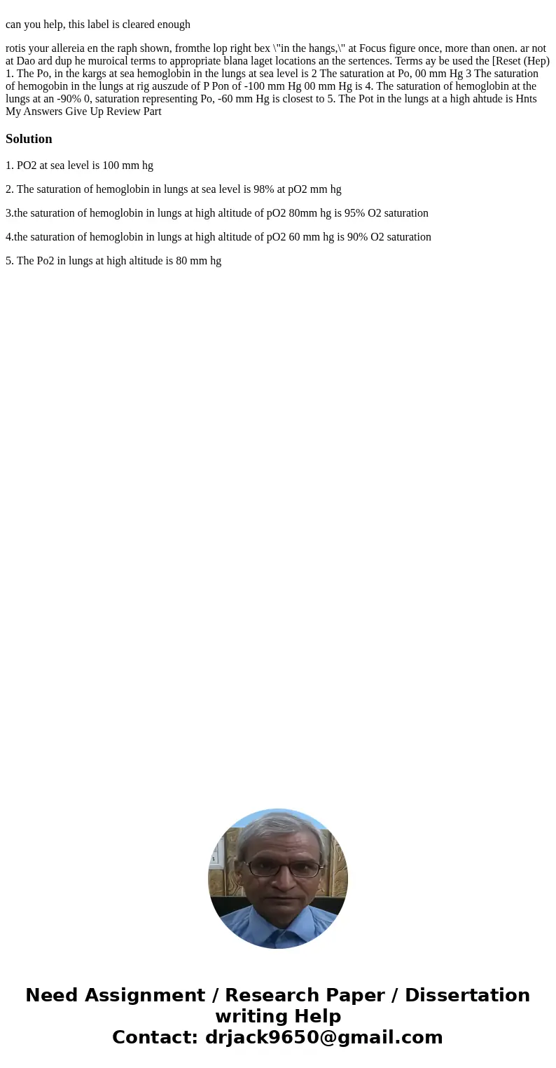  can you help, this label is cleared enough rotis your allereia en the raph shown, fromthe lop right bex \