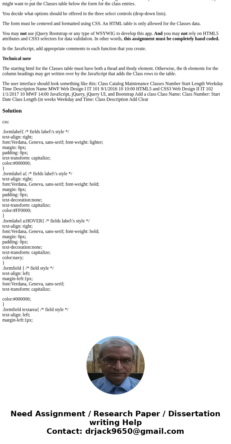 Class catalog application - please create 3 separate files (Javascript, HTML5 and CSS). Please make sure the application runs properly in Google Chrome browser. Class catalog application - please create 3 separate files (Javascript, HTML5 and CSS). Please make sure the application runs properly in Google Chrome browser.