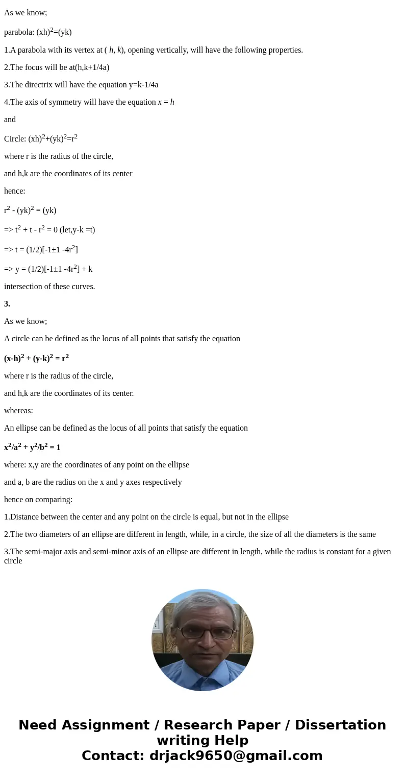 Compare general equations (expended form only) of a circle, parabola and ellipse. (in picture) 2.Compare the general form of equations of a circle and parabola  Compare general equations (expended form only) of a circle, parabola and ellipse. (in picture) 2.Compare the general form of equations of a circle and parabola