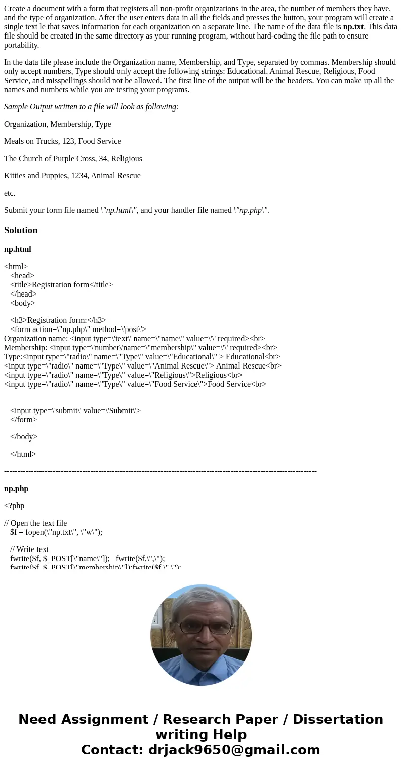 Create a document with a form that registers all non-profit organizations in the area, the number of members they have, and the type of organization. After the  Create a document with a form that registers all non-profit organizations in the area, the number of members they have, and the type of organization. After the
