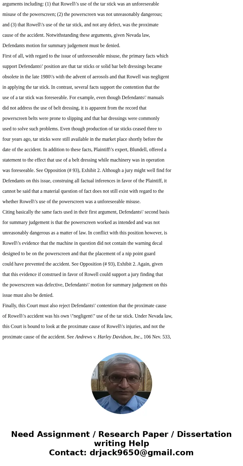 Edward ROWELL; Randie Rowell, Plaintiffs, v. POWERSCREEN INTERNATIONAL, LIMITED, a United Kingdom Corporation; Powerscreen of Arizona, Inc., an Arizona Corporat Edward ROWELL; Randie Rowell, Plaintiffs, v. POWERSCREEN INTERNATIONAL, LIMITED, a United Kingdom Corporation; Powerscreen of Arizona, Inc., an Arizona Corporat