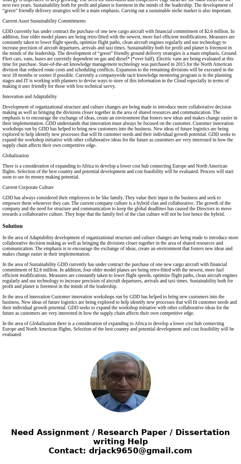 Evaluates GDD current status regarding each of these challenges: adaptability, sustainability, innovation, knowledge management, and globalization Background: G Evaluates GDD current status regarding each of these challenges: adaptability, sustainability, innovation, knowledge management, and globalization Background: G