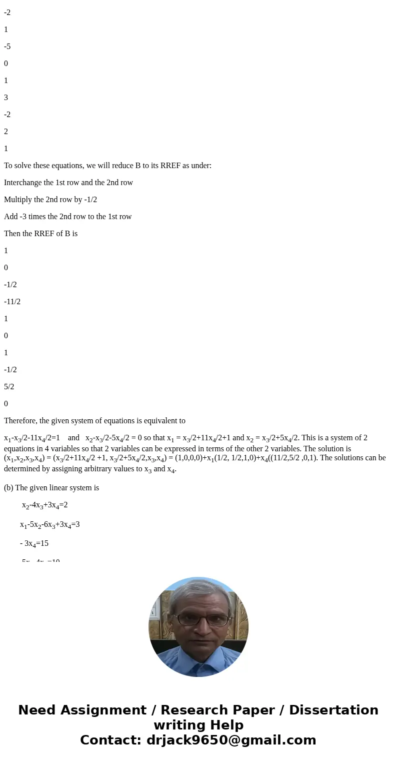 Find the set of solutions for the linear system. 28. 2x1-x2+6x3=-3 (This system has one equation.) Each Linear system is not in echelon form, but can be put in  Find the set of solutions for the linear system. 28. 2x1-x2+6x3=-3 (This system has one equation.) Each Linear system is not in echelon form, but can be put in