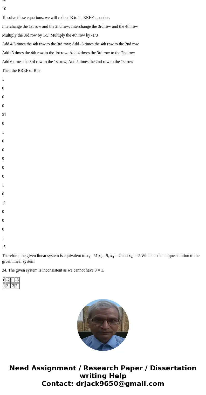 Find the set of solutions for the linear system. 28. 2x1-x2+6x3=-3 (This system has one equation.) Each Linear system is not in echelon form, but can be put in  Find the set of solutions for the linear system. 28. 2x1-x2+6x3=-3 (This system has one equation.) Each Linear system is not in echelon form, but can be put in