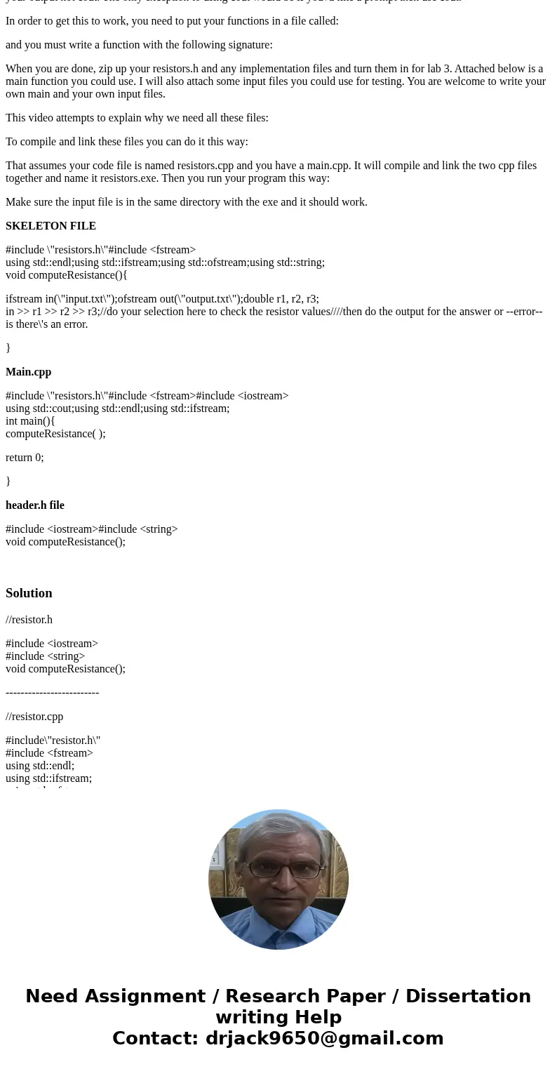 Help needed for the following lab (c++). Purpose This week\'s lab will consist of you writing some C++ code and turning it in to Web-CAT to ensure that it is co Help needed for the following lab (c++). Purpose This week\'s lab will consist of you writing some C++ code and turning it in to Web-CAT to ensure that it is co