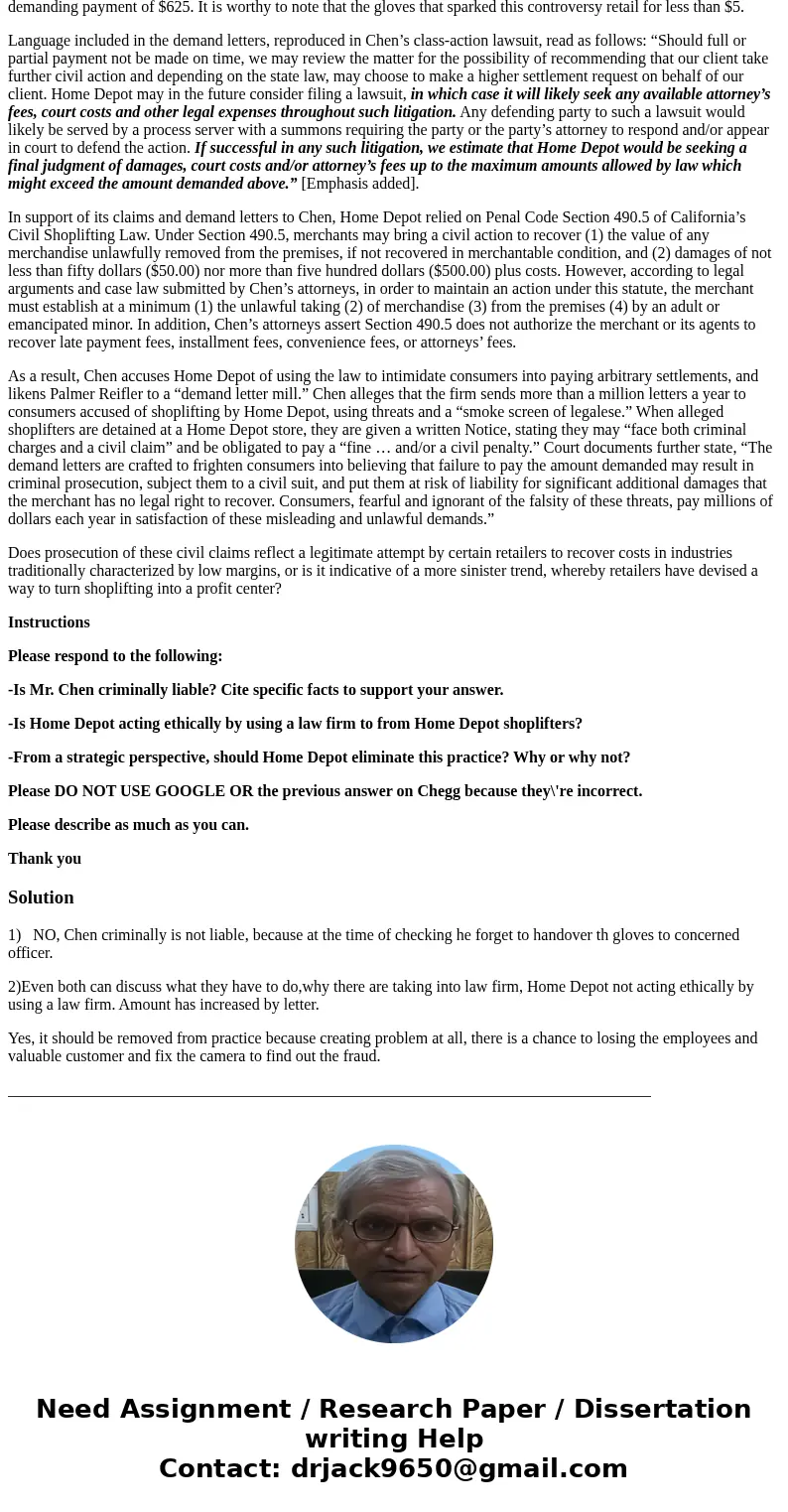 Home Depot recently found itself the focus of a class-action lawsuit filed in California Superior Court. The suit, filed by Jimin Chen, accuses the retail chain Home Depot recently found itself the focus of a class-action lawsuit filed in California Superior Court. The suit, filed by Jimin Chen, accuses the retail chain