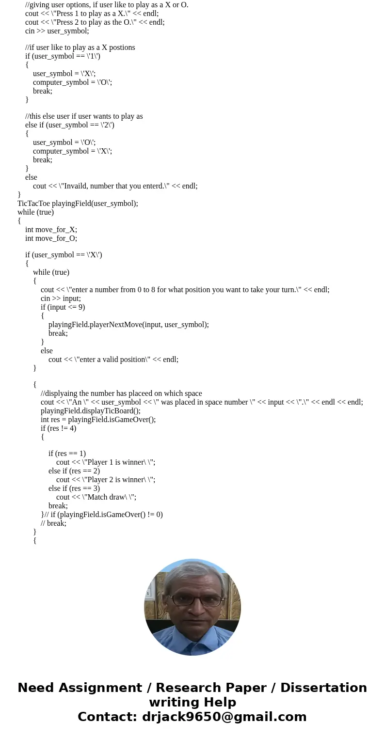 I am writing a c++ program. But it break after 1 round, Please help me to figue this out!!! Please include sample output. ///Main #include <iostream> #inc I am writing a c++ program. But it break after 1 round, Please help me to figue this out!!! Please include sample output. ///Main #include <iostream> #inc