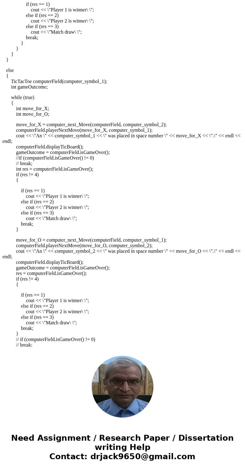 I am writing a c++ program. But it break after 1 round, Please help me to figue this out!!! Please include sample output. ///Main #include <iostream> #inc I am writing a c++ program. But it break after 1 round, Please help me to figue this out!!! Please include sample output. ///Main #include <iostream> #inc
