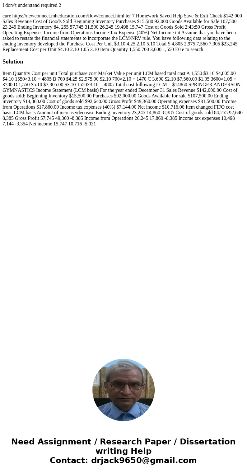 I don\'t understand required 2 cure https://newconnect.mheducation.com/flow/connect.html ter 7 Homework Saved Help Save & Exit Check $142,000 Sales Revenue  I don\'t understand required 2 cure https://newconnect.mheducation.com/flow/connect.html ter 7 Homework Saved Help Save & Exit Check $142,000 Sales Revenue