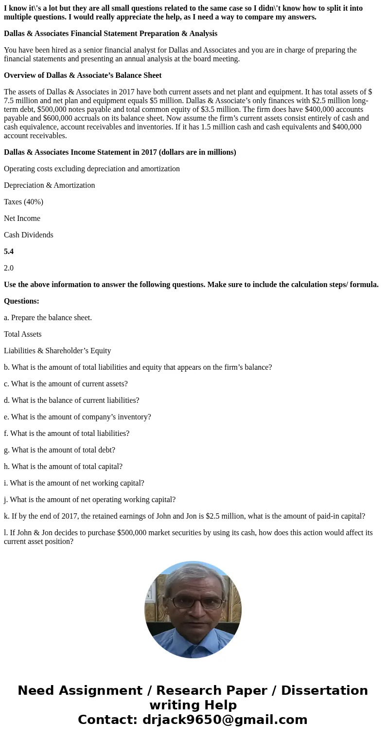 I know it\'s a lot but they are all small questions related to the same case so I didn\'t know how to split it into multiple questions. I would really appreciat