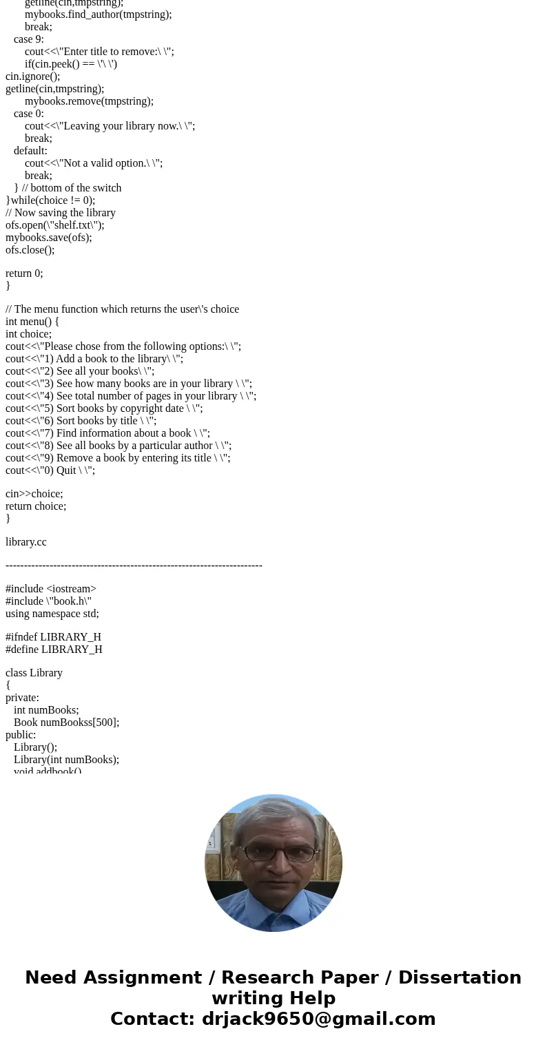 I need assistance creating a code for an assignment. I need you to help me create the input and output functions that will allow a user to enter a title of a bo I need assistance creating a code for an assignment. I need you to help me create the input and output functions that will allow a user to enter a title of a bo