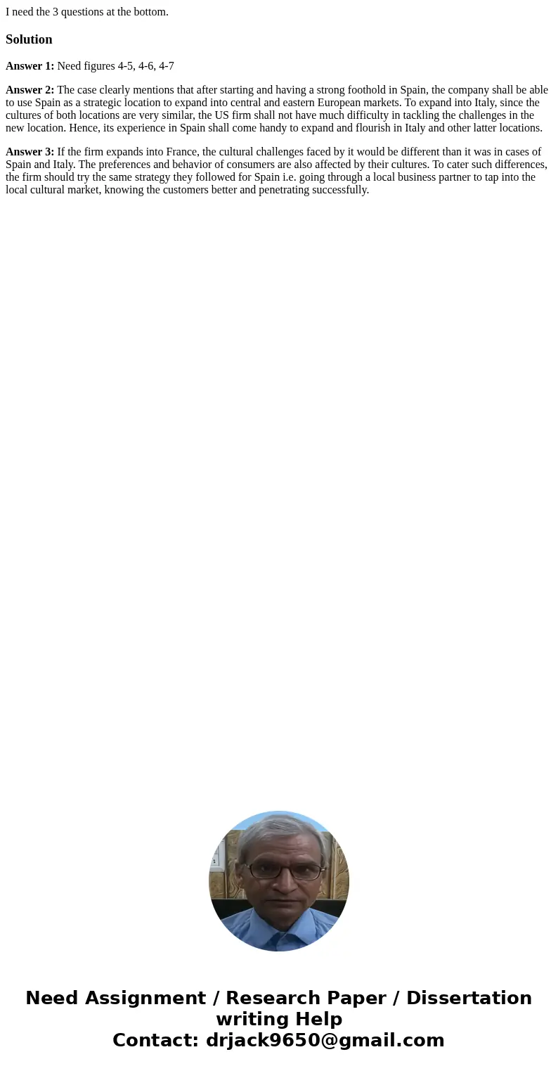I need the 3 questions at the bottom.SolutionAnswer 1: Need figures 4-5, 4-6, 4-7 Answer 2: The case clearly mentions that after starting and having a strong f  I need the 3 questions at the bottom.SolutionAnswer 1: Need figures 4-5, 4-6, 4-7 Answer 2: The case clearly mentions that after starting and having a strong f