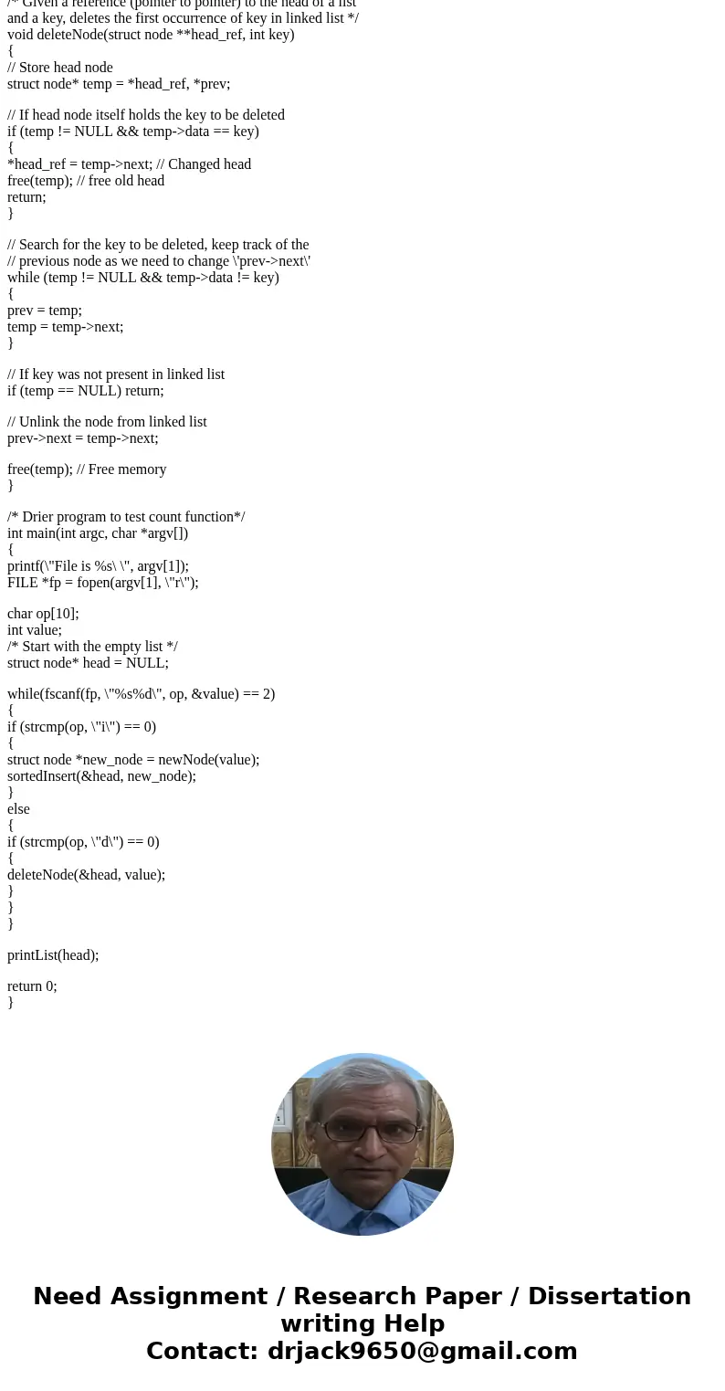 In C, please. thanks. Implement a linked list that maintains a list integers in sorted order. Thus, if the list initially contains 2, 5 and 8, and we insert 1,  In C, please. thanks. Implement a linked list that maintains a list integers in sorted order. Thus, if the list initially contains 2, 5 and 8, and we insert 1,