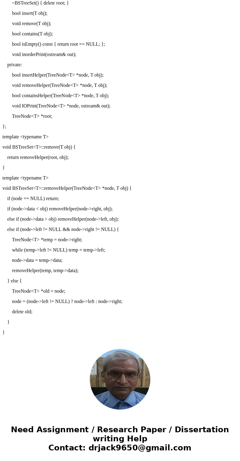 In C++ Write an implementation of the set class, with associated iterators using a binary search tree. Add to each node a link to the next smallest and next lar