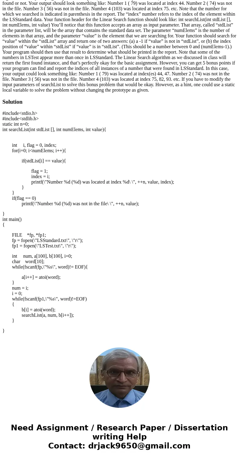 In Computer Science, it is often very important to be able to locate a specific data item inside a list or collection of data. Algorithms that perform this func In Computer Science, it is often very important to be able to locate a specific data item inside a list or collection of data. Algorithms that perform this func