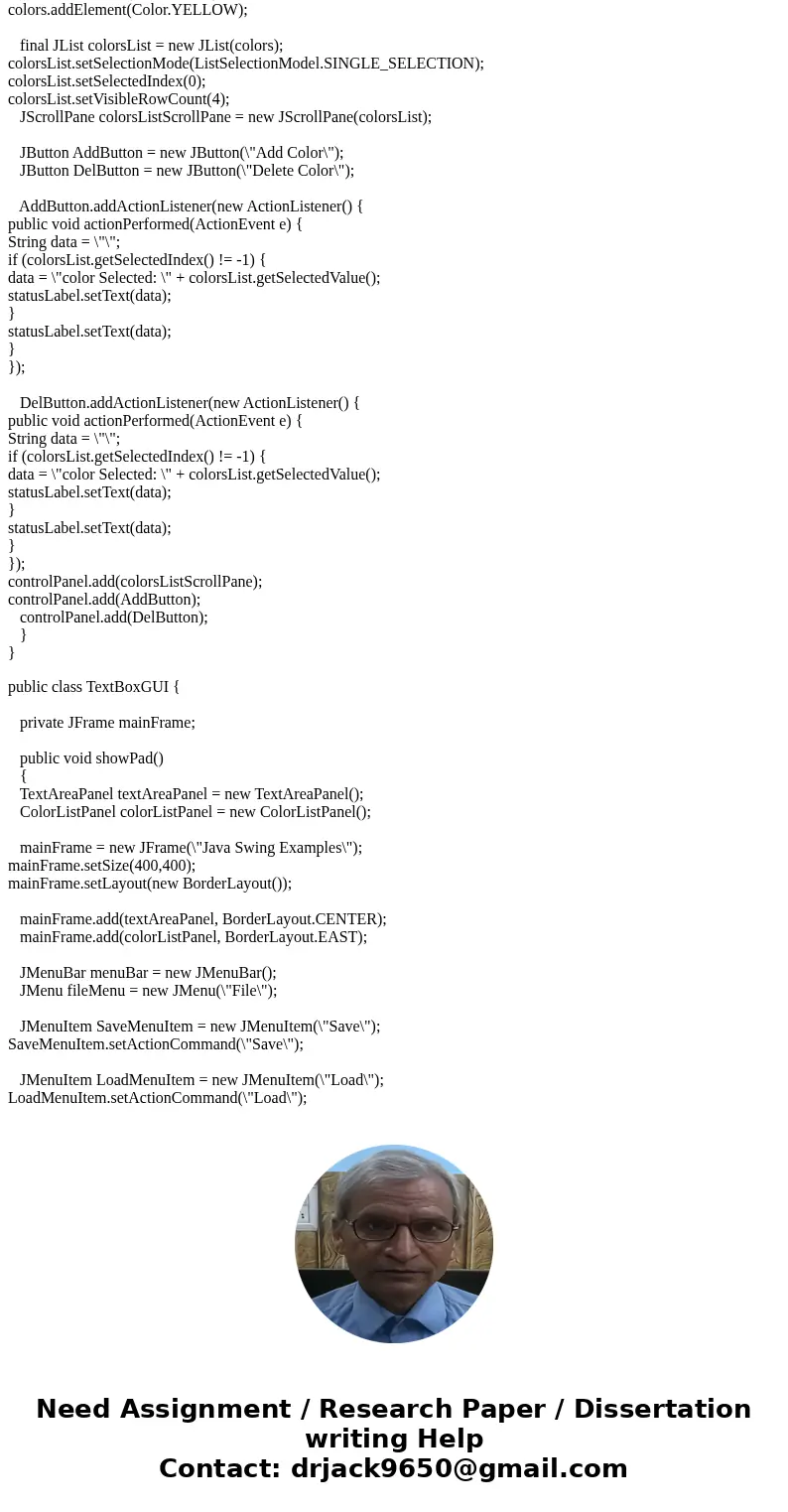 In this lab, you will create a custom word pad with saving and loading functionality, an exit option, and a customizable background color. First off, please mak In this lab, you will create a custom word pad with saving and loading functionality, an exit option, and a customizable background color. First off, please mak