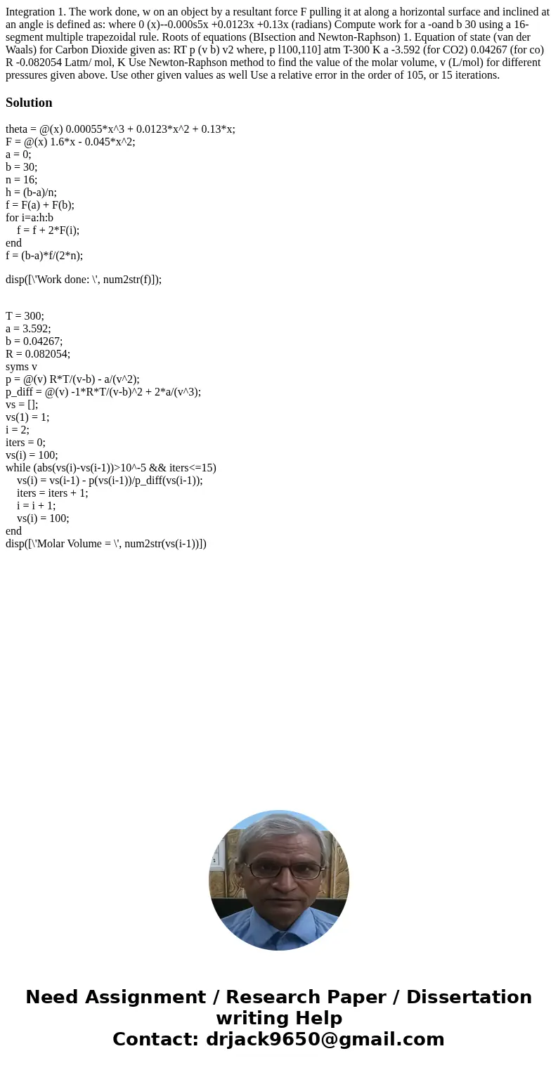 Integration 1. The work done, w on an object by a resultant force F pulling it at along a horizontal surface and inclined at an angle is defined as: where 0 (x  Integration 1. The work done, w on an object by a resultant force F pulling it at along a horizontal surface and inclined at an angle is defined as: where 0 (x