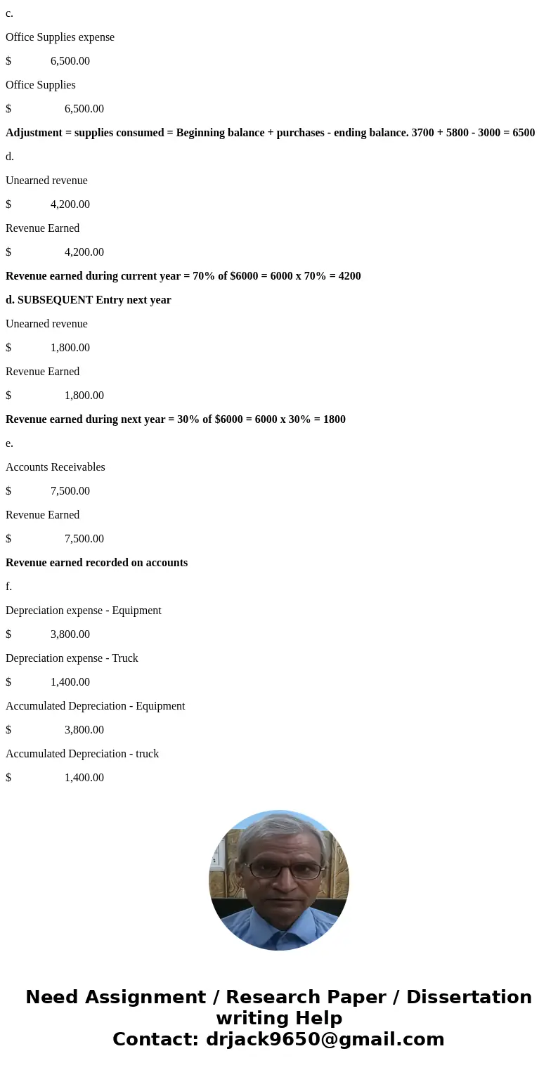  Learning Objective 3 Journalizing adjusting entries and subsequent journal entries Lopez Landscaping has the following data for the December 31 adjusting entri