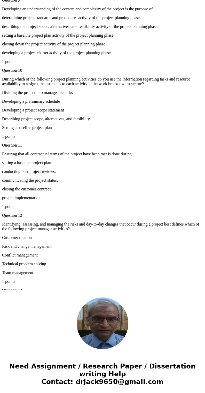 Question 1 A critical path refers to: a sequence of task activities whose order and durations indirectly affect the completion date of a project. a sequence of  Question 1 A critical path refers to: a sequence of task activities whose order and durations indirectly affect the completion date of a project. a sequence of