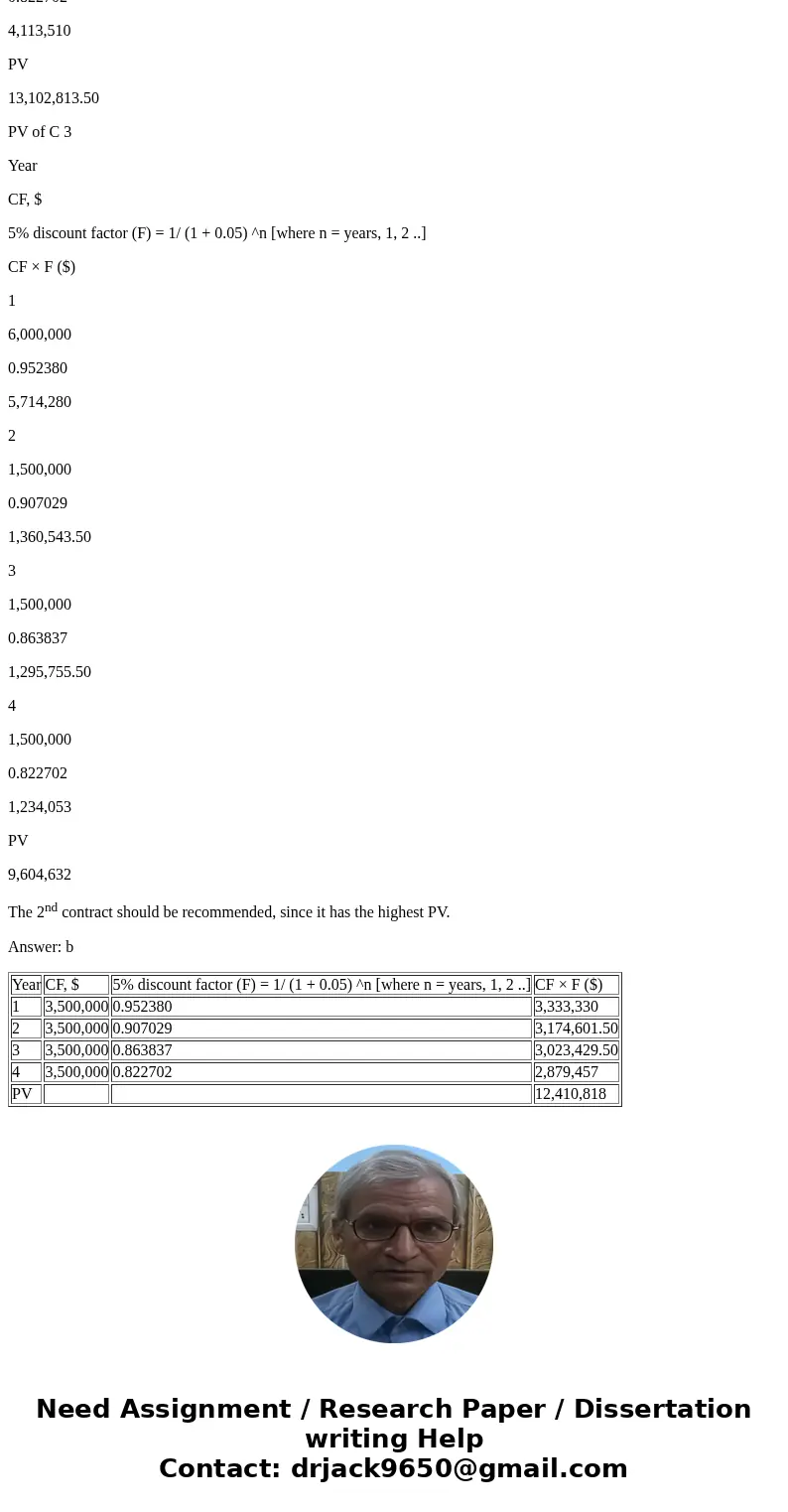  r 5 Ho @Oue Today at Noon ??? PV OF CASH FLOW STREAM are guaranteed, and they would be made at the O end of each year. Terms of each contract are as follows: C