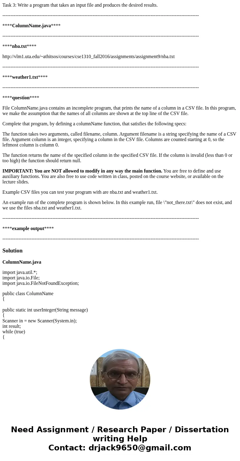 Task 3: Write a program that takes an input file and produces the desired results. ----------------------------------------------------------------------------- Task 3: Write a program that takes an input file and produces the desired results. -----------------------------------------------------------------------------