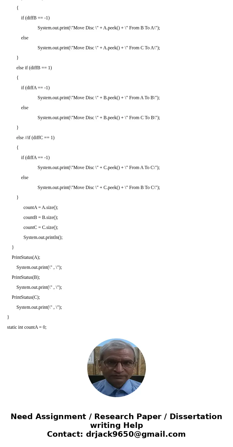 The objective of the assignment is to model the puzzle Towers of Hanoi using Object Oriented Programming (Java) and recursion. There have to be 3 classes: Disk. The objective of the assignment is to model the puzzle Towers of Hanoi using Object Oriented Programming (Java) and recursion. There have to be 3 classes: Disk.