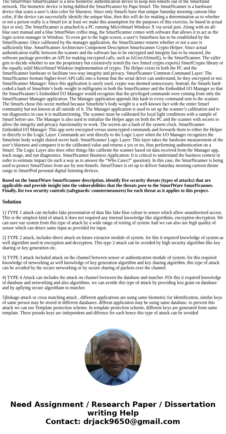 The SmurfWare SmurfScanner is a new biometric authentication device to keep non-Smurfs out of the Smurfland network. The biometric device is being dubbed the Sm The SmurfWare SmurfScanner is a new biometric authentication device to keep non-Smurfs out of the Smurfland network. The biometric device is being dubbed the Sm