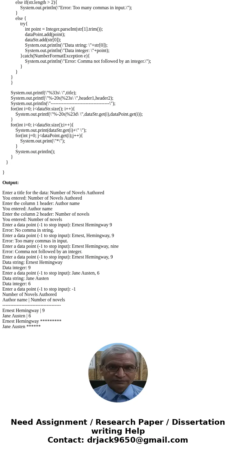 This is the problem in steps the final output is at the bottom. 5.7 Program: Data visualization (Java) (1) Prompt the user for a title for data. Output the titl This is the problem in steps the final output is at the bottom. 5.7 Program: Data visualization (Java) (1) Prompt the user for a title for data. Output the titl
