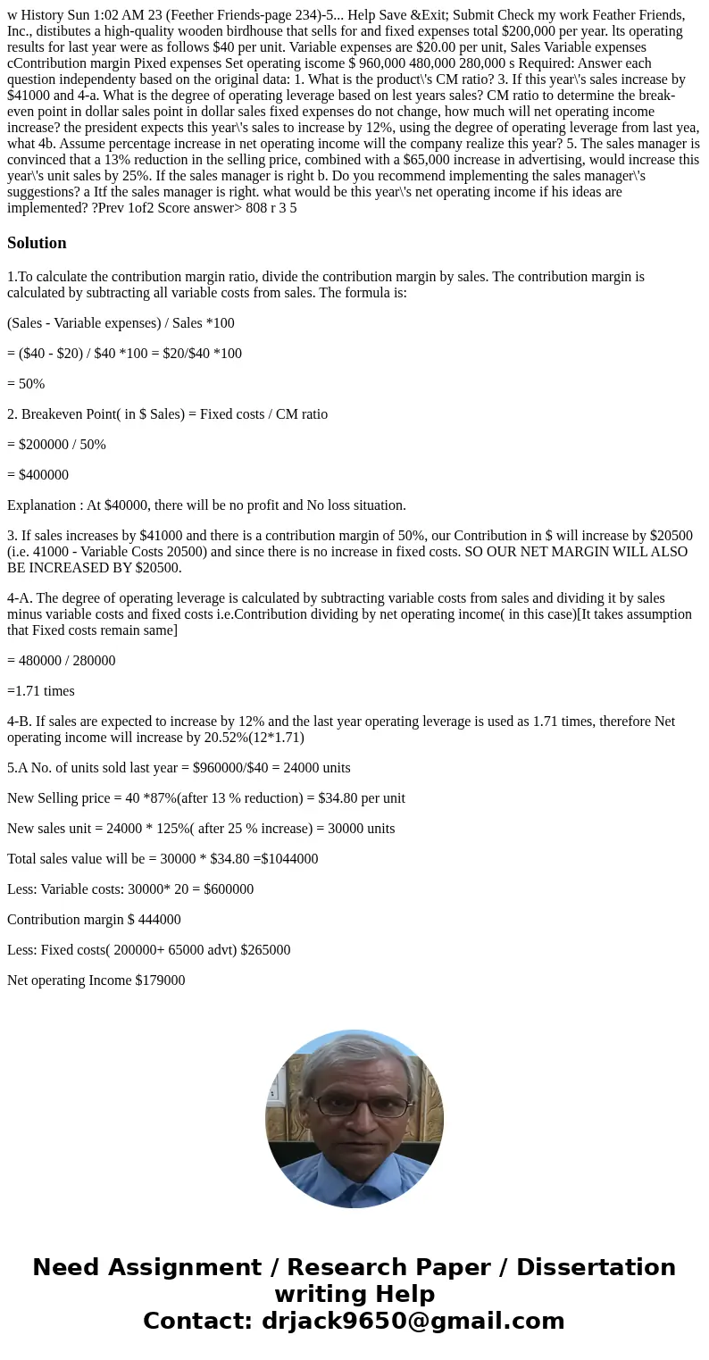 w History Sun 1:02 AM 23 (Feether Friends-page 234)-5... Help Save &Exit; Submit Check my work Feather Friends, Inc., distibutes a high-quality wooden bird  w History Sun 1:02 AM 23 (Feether Friends-page 234)-5... Help Save &Exit; Submit Check my work Feather Friends, Inc., distibutes a high-quality wooden bird