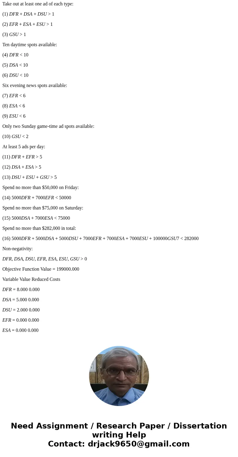 What is a marketing problem in applications of linear programming? Briefly discuss the objective function and constraint requirements in a marketing problem. Gi What is a marketing problem in applications of linear programming? Briefly discuss the objective function and constraint requirements in a marketing problem. Gi