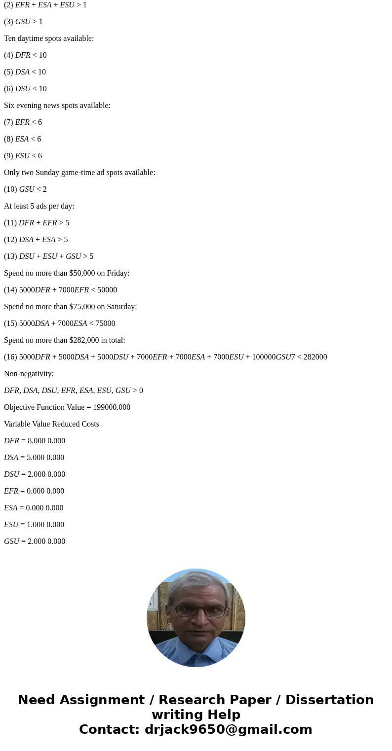 What is a marketing problem in applications of linear programming? Briefly discuss the objective function and constraint requirements in a marketing problem. Gi What is a marketing problem in applications of linear programming? Briefly discuss the objective function and constraint requirements in a marketing problem. Gi