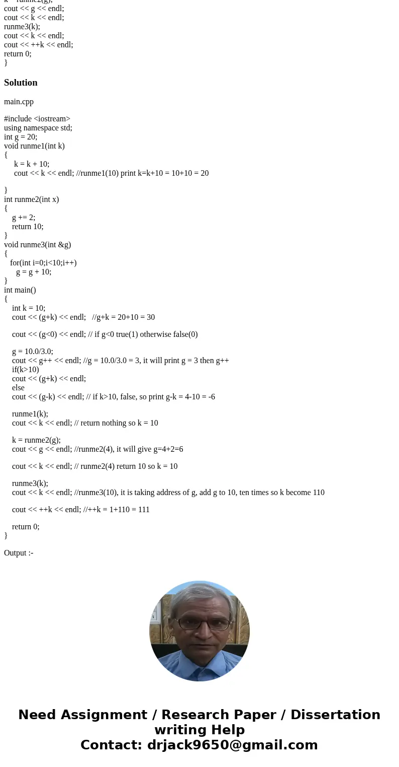 What is the exact output of the program below in C++? If you could explain why each cout occurs that would be great! #include <iostream> using namespace s What is the exact output of the program below in C++? If you could explain why each cout occurs that would be great! #include <iostream> using namespace s