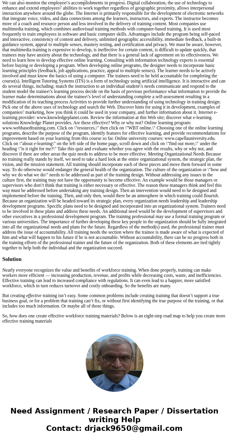 Why are training objectives so critical to effective training and to course design? Be sure to discuss how are they relevant to instructors, learners, and cours Why are training objectives so critical to effective training and to course design? Be sure to discuss how are they relevant to instructors, learners, and cours