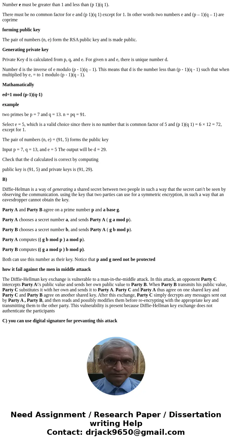 Write a one-page summary of the RSA public-key encryption algorithm. • Briefly explain the algorithm. • Present the Diffie-Hellman key exchange and discuss how  Write a one-page summary of the RSA public-key encryption algorithm. • Briefly explain the algorithm. • Present the Diffie-Hellman key exchange and discuss how