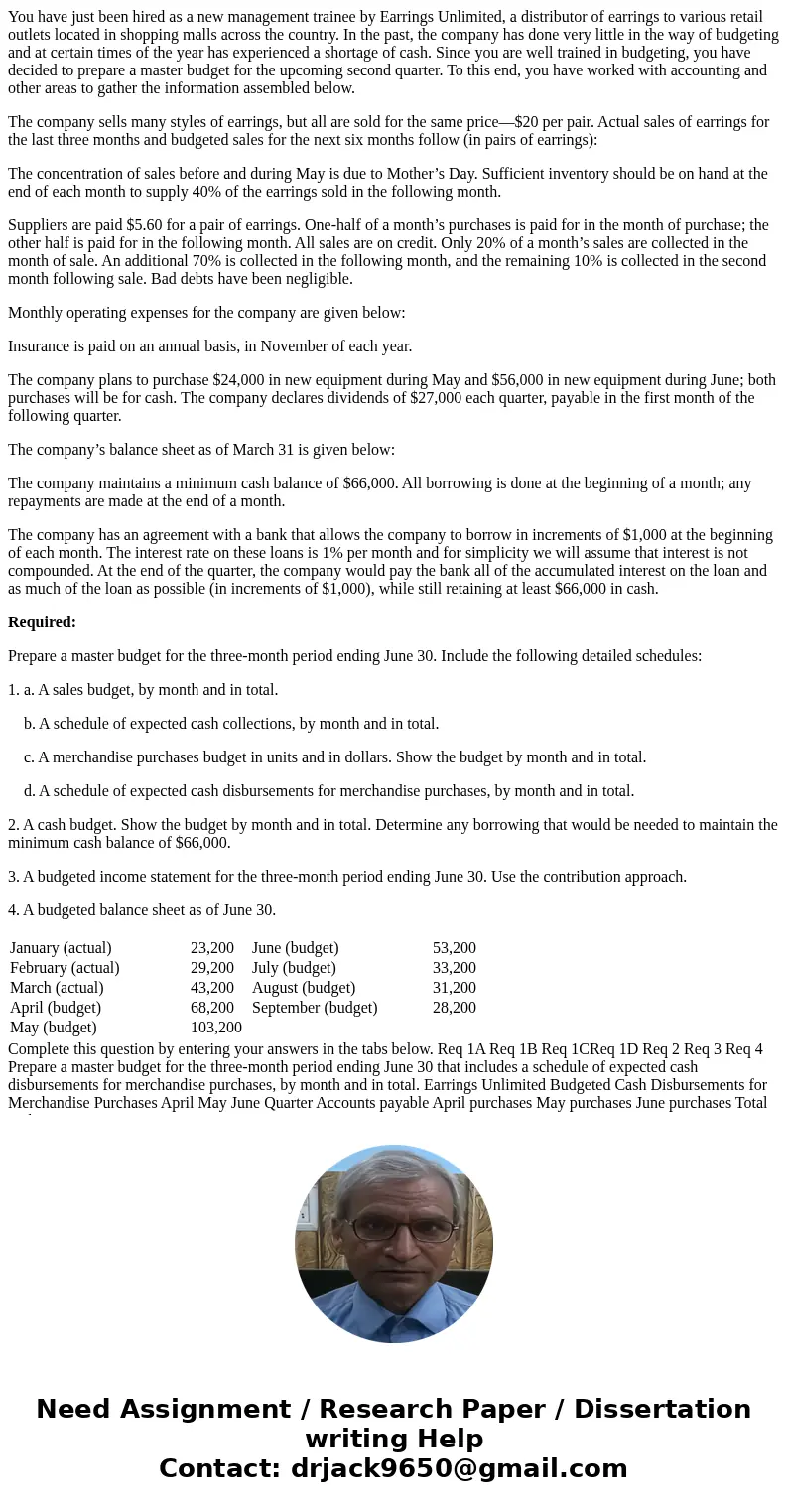 You have just been hired as a new management trainee by Earrings Unlimited, a distributor of earrings to various retail outlets located in shopping malls across