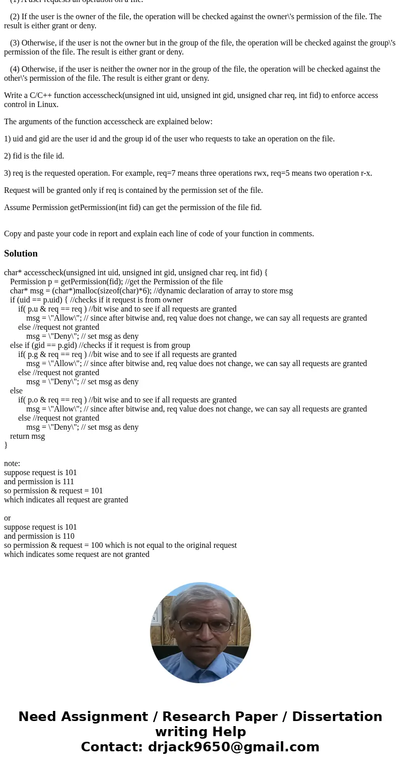 1. Assume the following struct is declared for the permission list of a file in Linux. Each permission (u or g or o) is represented as an octal. For example, u= 1. Assume the following struct is declared for the permission list of a file in Linux. Each permission (u or g or o) is represented as an octal. For example, u=