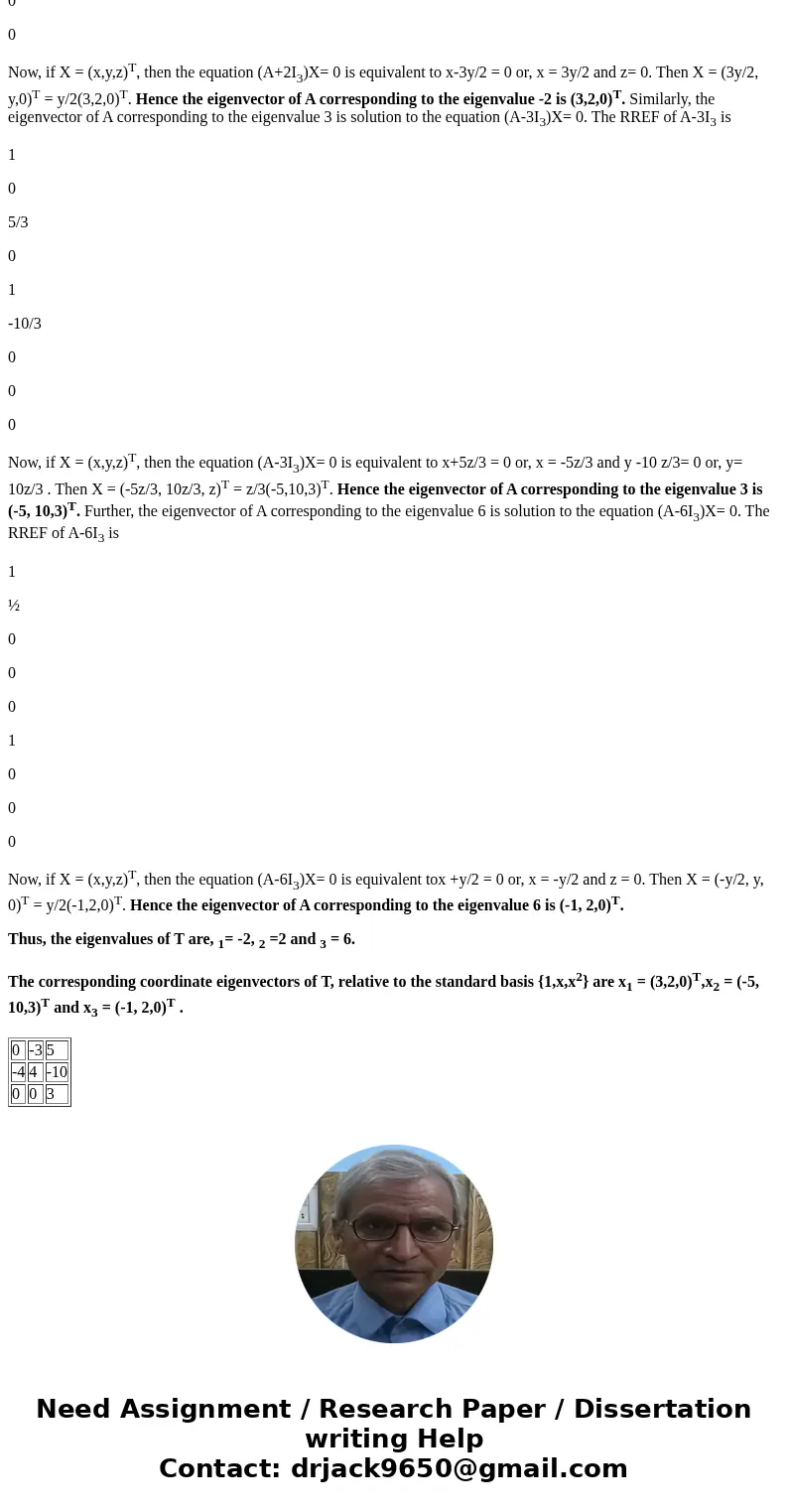 8) 7.1 Define T: P_2 rightarrow P_2 by T(a_0+a_1x+a_2x^2) = (-3a_1+5a_2) + (-4a_0+4a_1-10a_2) x+ 3a_2x^2. Find the eigenvalues. (Enter your answers from smalles 8) 7.1 Define T: P_2 rightarrow P_2 by T(a_0+a_1x+a_2x^2) = (-3a_1+5a_2) + (-4a_0+4a_1-10a_2) x+ 3a_2x^2. Find the eigenvalues. (Enter your answers from smalles