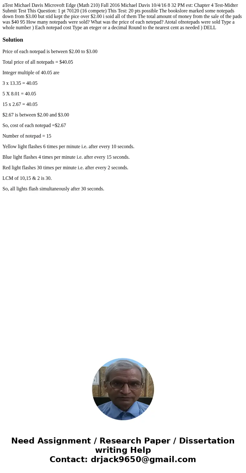 aTest Michael Davis Microvoft Edge (Math 210) Fall 2016 Michael Davis 10/4/16 8 32 PM est: Chapter 4 Test-Midter Submit Test This Question: 1 pt 70120 (16 comp  aTest Michael Davis Microvoft Edge (Math 210) Fall 2016 Michael Davis 10/4/16 8 32 PM est: Chapter 4 Test-Midter Submit Test This Question: 1 pt 70120 (16 comp