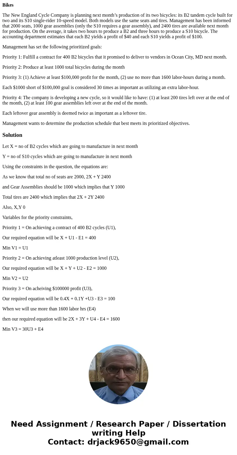 Bikes The New England Cycle Company is planning next month’s production of its two bicycles: its B2 tandem cycle built for two and its S10 single-rider 10-speed Bikes The New England Cycle Company is planning next month’s production of its two bicycles: its B2 tandem cycle built for two and its S10 single-rider 10-speed
